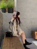 [Premium] Wool Knit Hooded Cardigan - Image 16