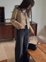 [Premium]Wool Tweed jacket - Image 8