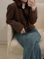 [Premium]Wool Tweed jacket - Image 9