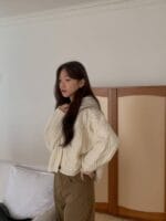 [Premium] Cable Knit Cardigan - Image 2