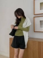 [Premium] Souffle Wool Turtleneck Basic Top - Image 3