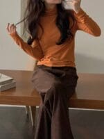 [Premium] Souffle Wool Turtleneck Basic Top - Image 9