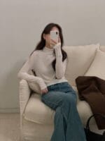 [Premium] Souffle Wool Turtleneck Basic Top - Image 10