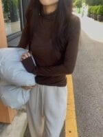 [Premium] Souffle Wool Turtleneck Basic Top - Image 22