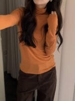 [Premium] Souffle Wool Turtleneck Basic Top - Image 25