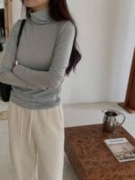 [Premium] Souffle Wool Turtleneck Basic Top - Image 26