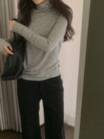 [Premium] Souffle Wool Turtleneck Basic Top - Image 28