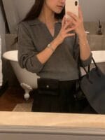 [Premium] Soft Knit Collar Pullover - Image 8