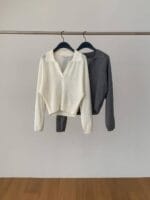[Premium] Soft Knit Collar Pullover - Image 14