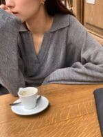 [Premium] Soft Knit Collar Pullover - Image 15