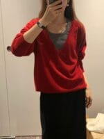 [Premium] OUNCE Lazy Deep V Knit - Image 2