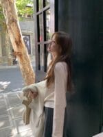 [Premium] OUNCE Pleated Boat Neck Long Sleeve Tee - Image 8