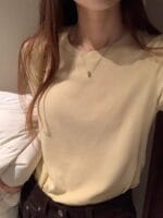 [Premium] OUNCE Dove Wool Tencel Tee - Image 4