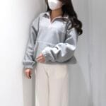 Girly Half Zip Fleeced Sweater - Image 9