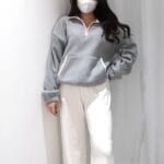 Girly Half Zip Fleeced Sweater - Image 13