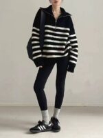 Half Zip Stripes Knit - Image 24