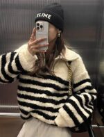 Half Zip Stripes Knit - Image 27