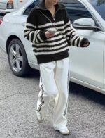 Half Zip Stripes Knit - Image 23