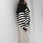 Half Zip Stripes Knit - Image 7