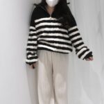 Half Zip Stripes Knit - Image 9