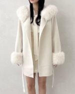 1️⃣周年驚喜價🫢 Removable Fur 60% Wool Coat - Image 15