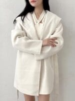 1️⃣周年驚喜價🫢 Removable Fur 60% Wool Coat - Image 17