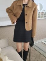 1️⃣周年驚喜價! 🫢65% Wool Handmade Cropped Coat - Image 4