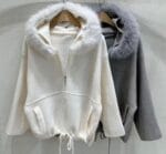 40% Wool Batwing Hoodie Jacket - Image 3