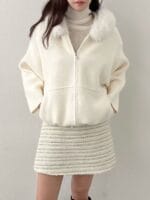 40% Wool Batwing Hoodie Jacket - Image 4