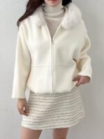 40% Wool Batwing Hoodie Jacket - Image 8