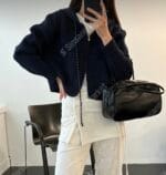 Cropped Knit Hoodie Jacket - Image 28