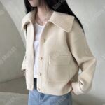 Detachable Knit Collar Jacket - Image 17