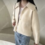 Detachable Knit Collar Jacket - Image 21