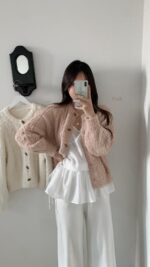 ☝🏻週年驚喜價 10% Wool Toggle Snowy Cardigan - Image 3