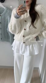 ☝🏻週年驚喜價 10% Wool Toggle Snowy Cardigan - Image 5
