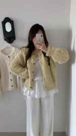 ☝🏻週年驚喜價 10% Wool Toggle Snowy Cardigan - Image 7