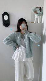 ☝🏻週年驚喜價 10% Wool Toggle Snowy Cardigan - Image 8