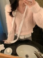 [Premium] Marshmallow Touch V-neck Sweater - Image 9