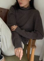 [Premium] Cashmere Rolled Turtleneck - Image 4