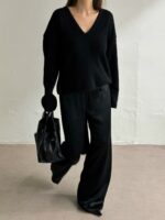 [Premium] Alpaca Wool V-neck Knit - Image 13