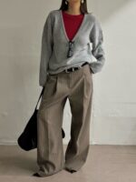 [Premium] Alpaca Wool V-neck Knit - Image 14