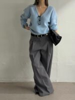 [Premium] Alpaca Wool V-neck Knit - Image 16