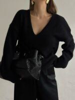 [Premium] Alpaca Wool V-neck Knit - Image 21