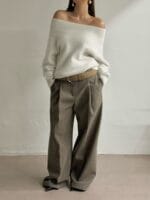 [Premium] Angora Off-shoulder Knit - Image 3