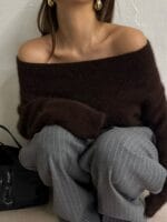 [Premium] Angora Off-shoulder Knit - Image 17