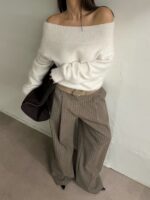 [Premium] Angora Off-shoulder Knit - Image 18