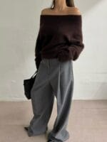 [Premium] Angora Off-shoulder Knit - Image 24