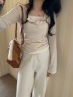 [Premium] Layered Henley Tops - Image 8