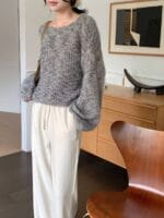 ANNIVERSARY! Mocha Mist Soft Knit Sweater - Image 4