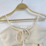 Multi-Drape Drawstring Off-Shoulder Knit - Image 9